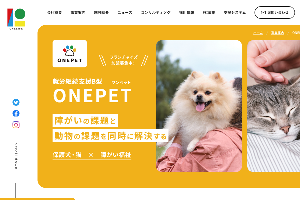 就労継続B型事業所ONEPET