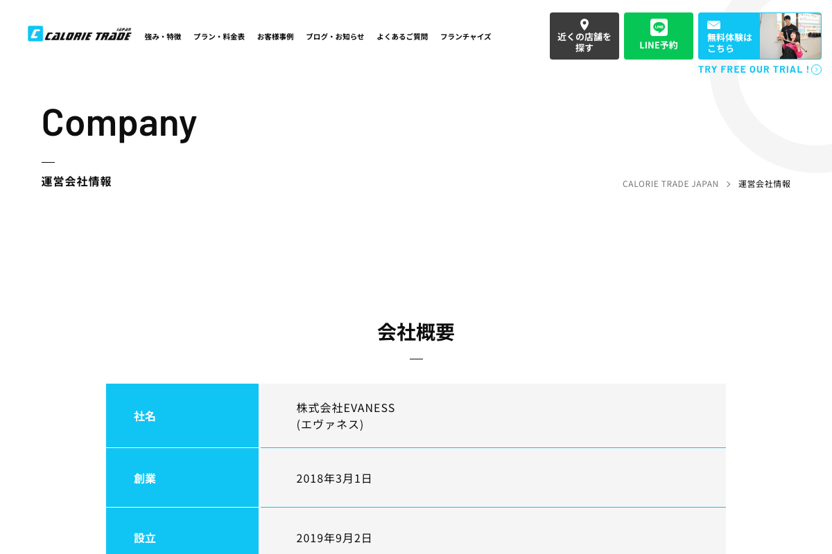 CALORIE TRADE JAPAN